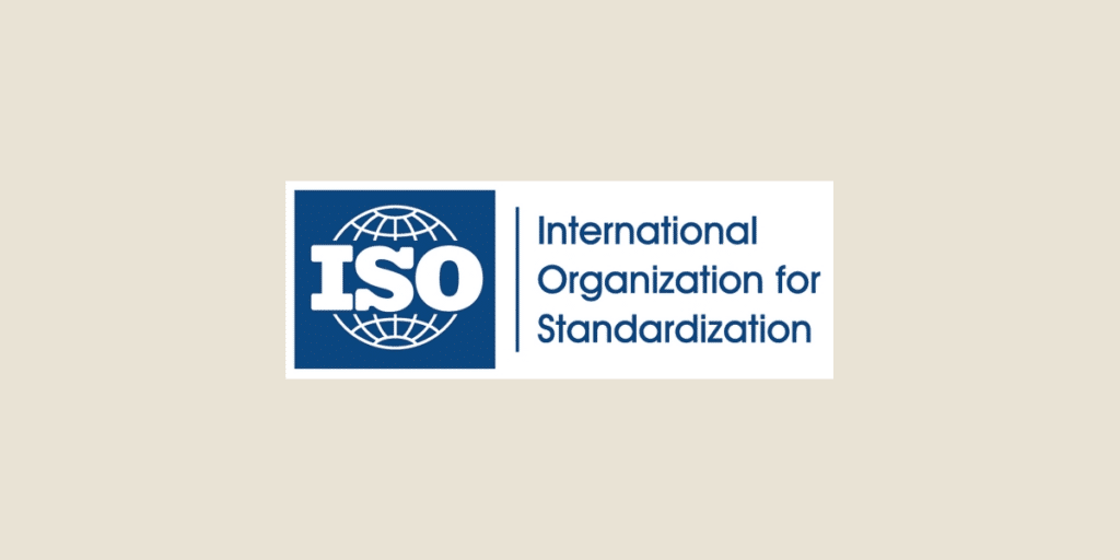 Logo de la certification ISO garantissant la qualité du riz en gros exporté par Coséame