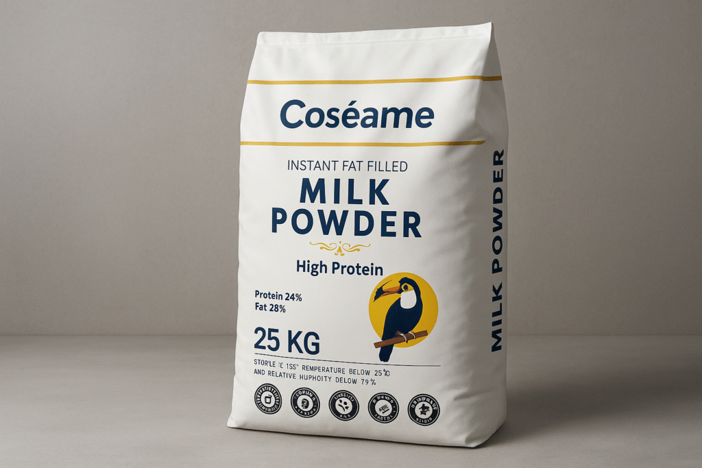 Sac de lait en poudre 25 kg Coséame pour distributeurs professionnels