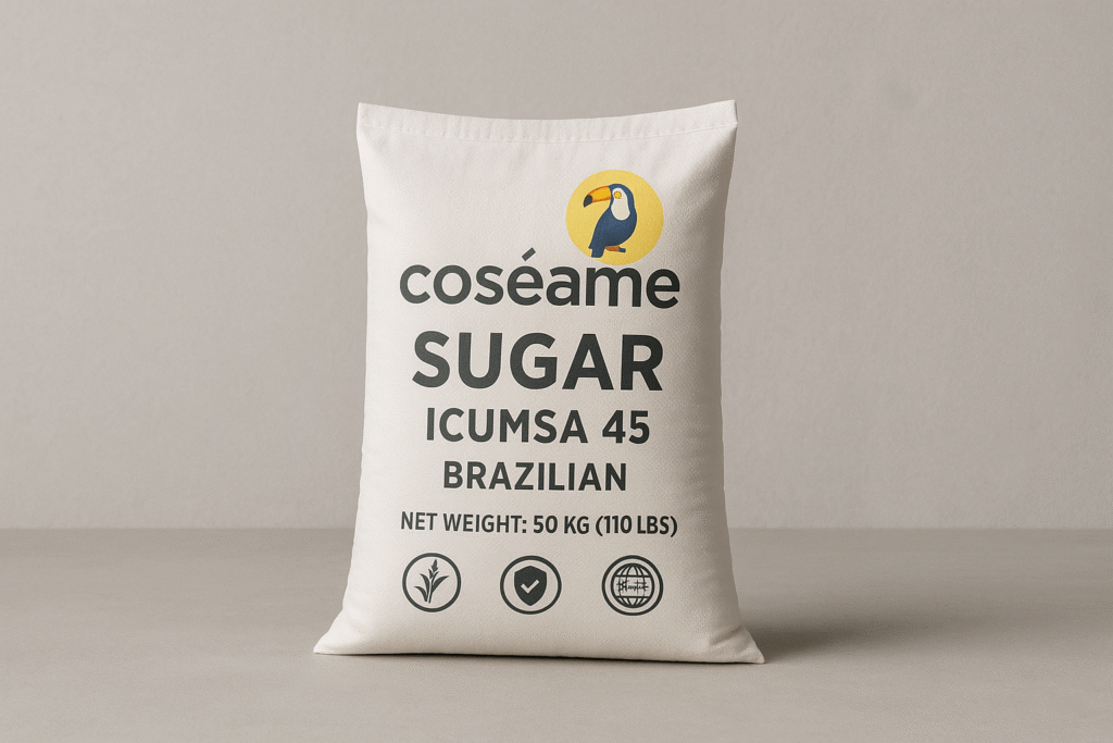 Sac de sucre ICUMSA 45 d'origine Brésilienne