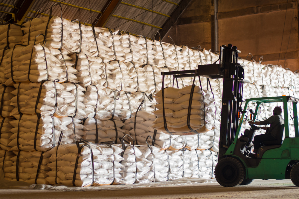 Sacs de sucre de 50kg prêt à être livré au Sénégal
